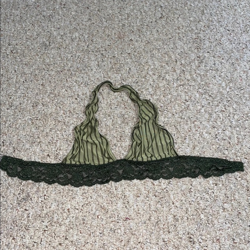 Green top with lace